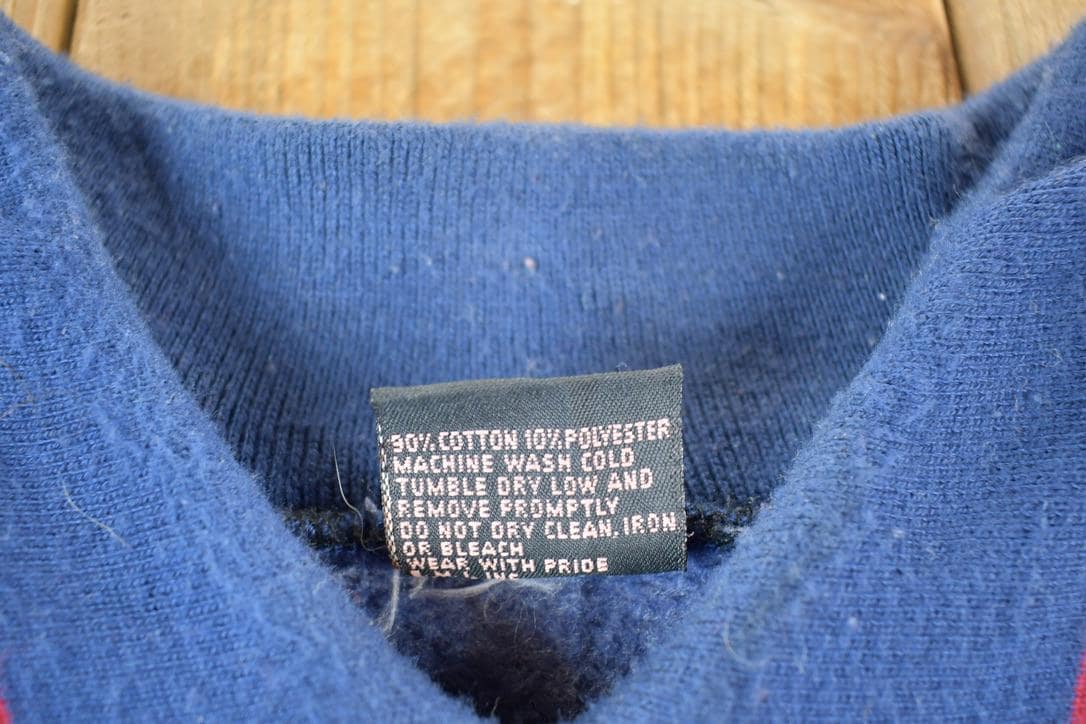 Vintage 1990s Silver Star Aztec Collared Crewneck Sweatshirt Mens L from propervintagecanada