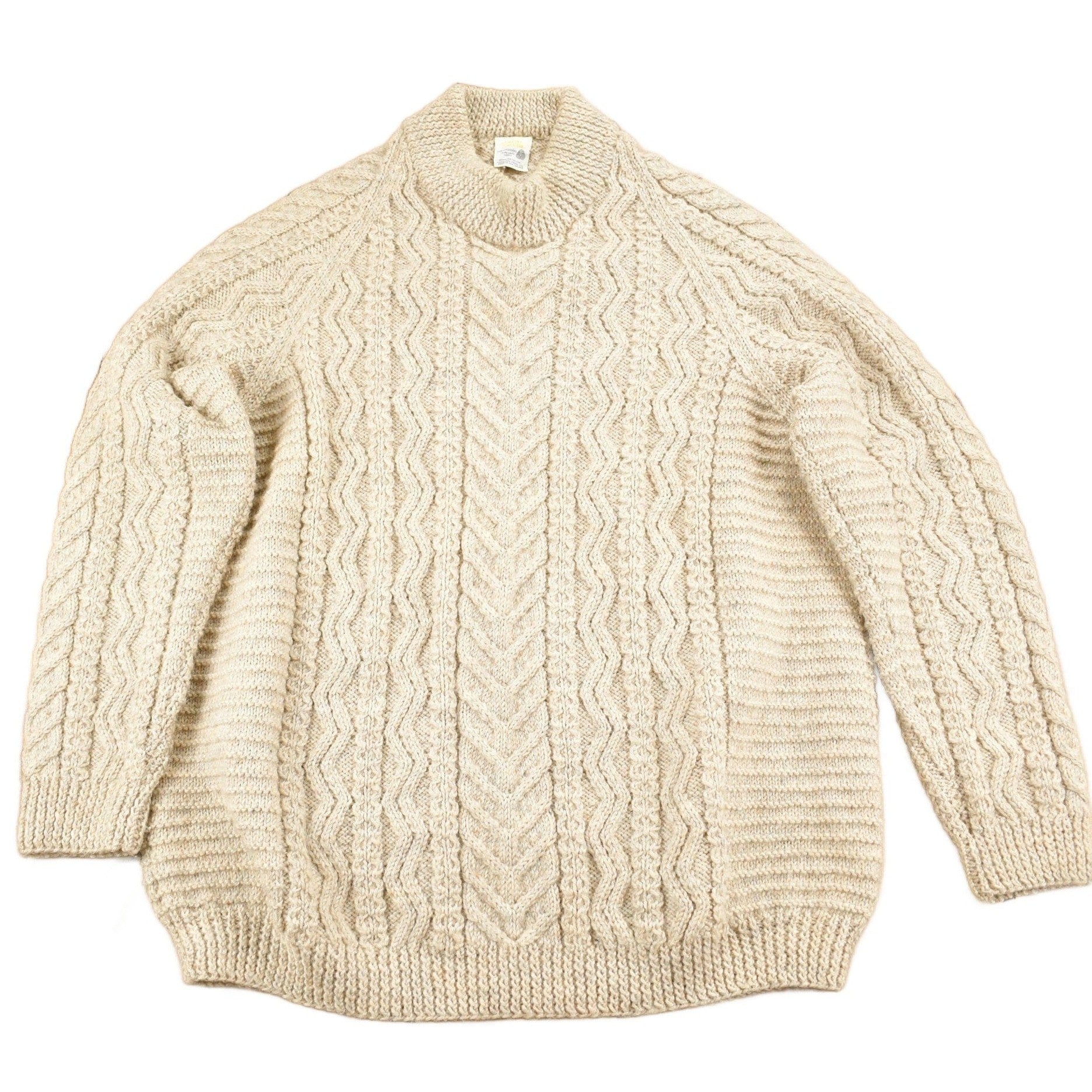 Vintage 1990s Simpkin's Sweaters Cable Knit Mockneck Sweater Men's Medium from propervintagecanada