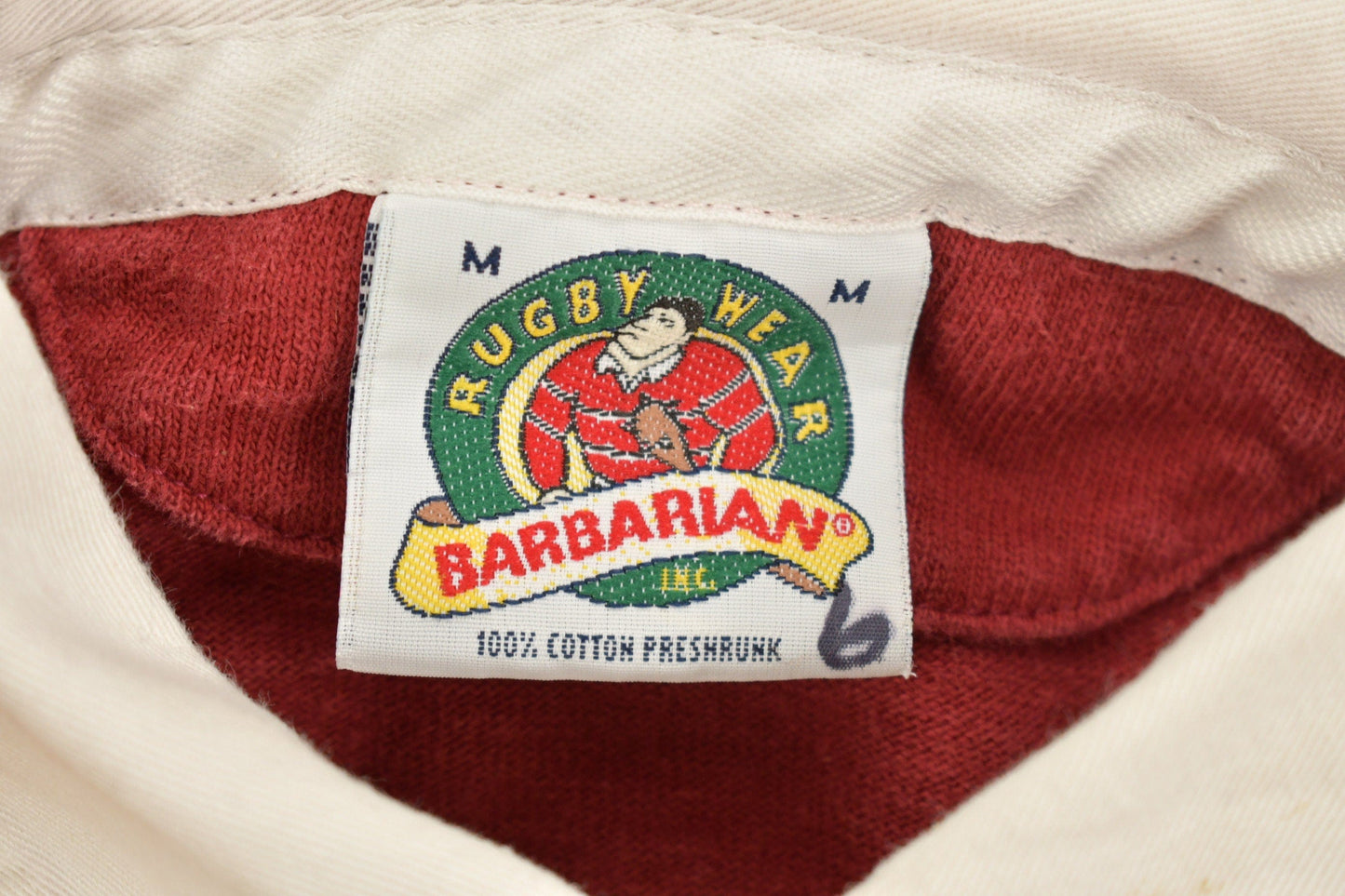 Vintage 1990s Simpson College Rugby Barbarian Collared Sweatshirt Men's Medium from propervintagecanada