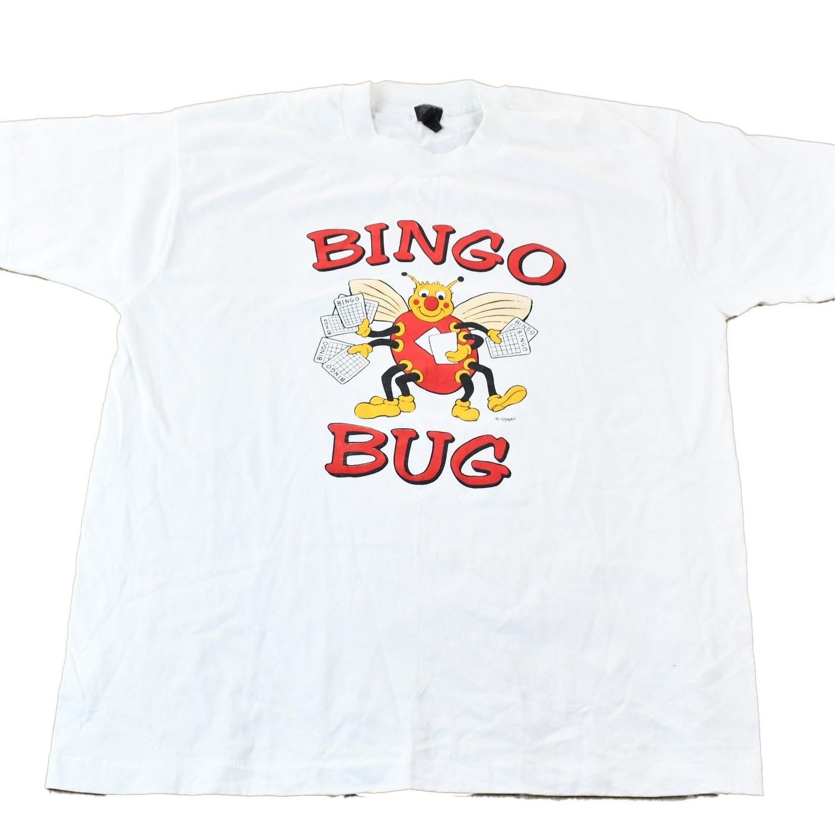 Vintage 1990s Single Stitch Bingo Bug Graphic T-Shirt Men's XL from propervintagecanada