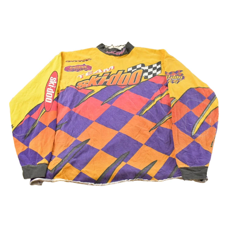 Vintage 1990s Ski Doo Racing All Over Print Long Sleeve Mock Neck T-Shirt Men's 2XL from propervintagecanada