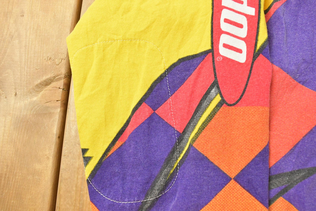 Vintage 1990s Ski Doo Racing All Over Print Long Sleeve Mock Neck T-Shirt Men's 2XL from propervintagecanada