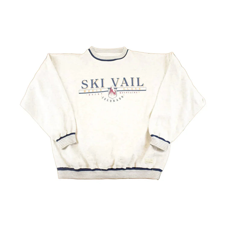 Vintage 1990s Ski Vale Gear For Sports Souvenir Winter Crewneck Sweatshirt Men's XL from propervintagecanada