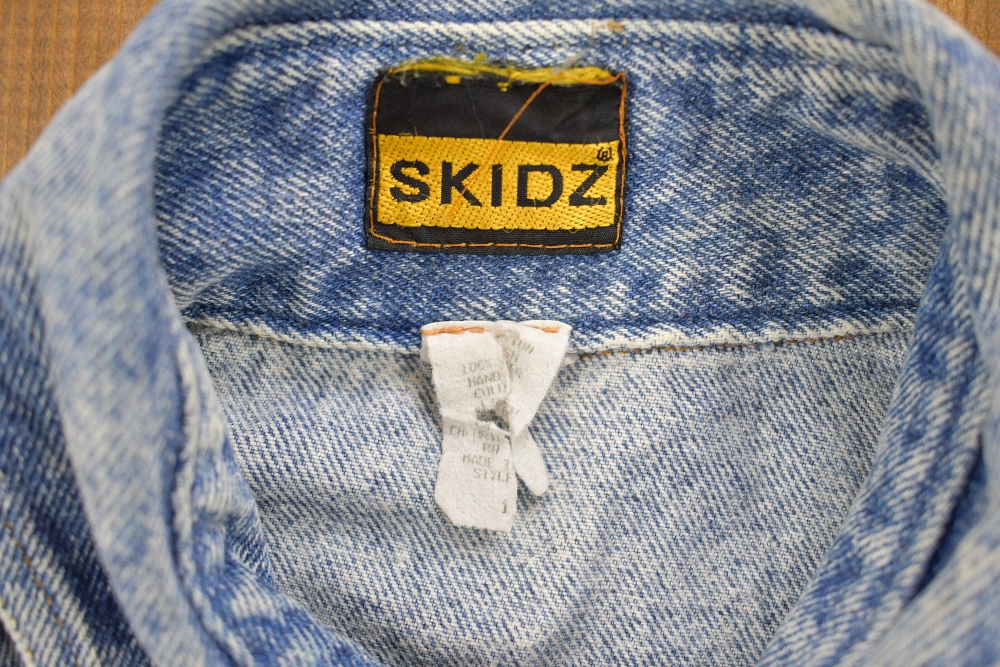 Vintage 1990s Skidz Denim Plaid Flannel Button Up Shirt Men's XL from propervintagecanada