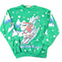 Vintage 1990s Skiing Santa AOP Crewneck Sweatshirt Youth L Men&