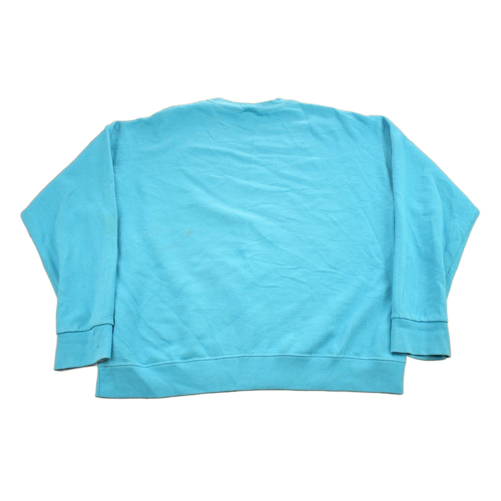 Vintage 1990s Sky Blue Blank Crewneck Sweatshirt Men's XL from propervintagecanada