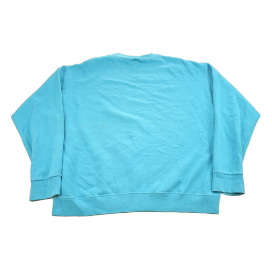 Vintage 1990s Sky Blue Blank Crewneck Sweatshirt Men's XL from propervintagecanada