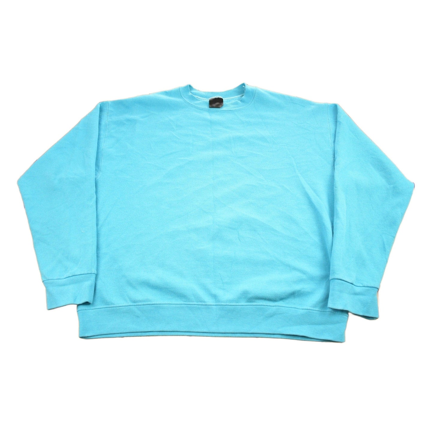 Vintage 1990s Sky Blue Blank Crewneck Sweatshirt Men's XL from propervintagecanada