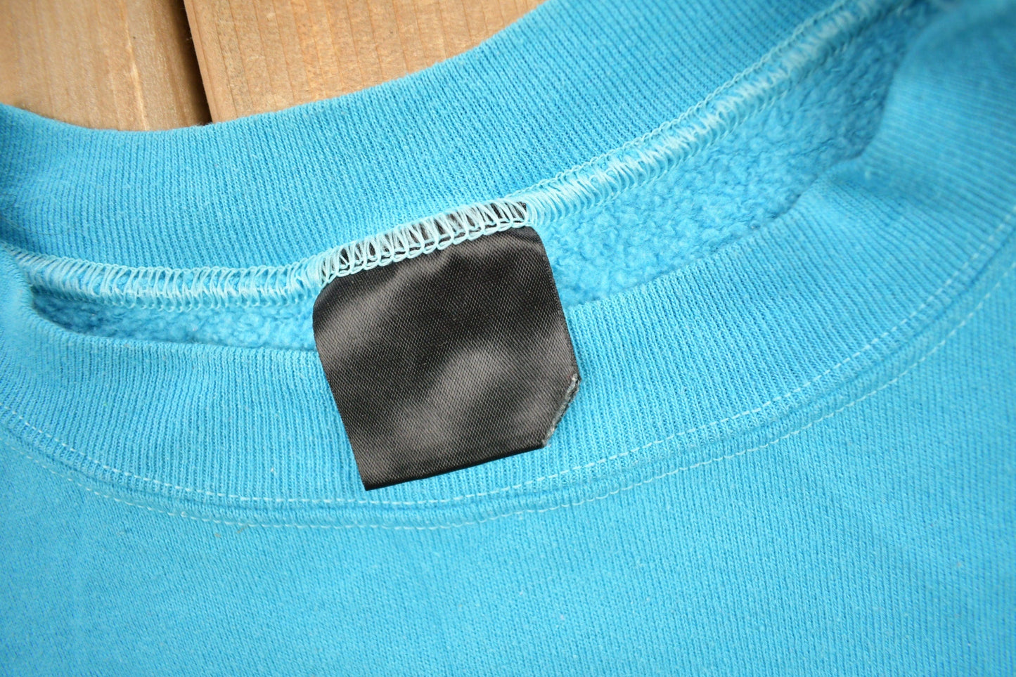 Vintage 1990s Sky Blue Blank Crewneck Sweatshirt Men's XL from propervintagecanada