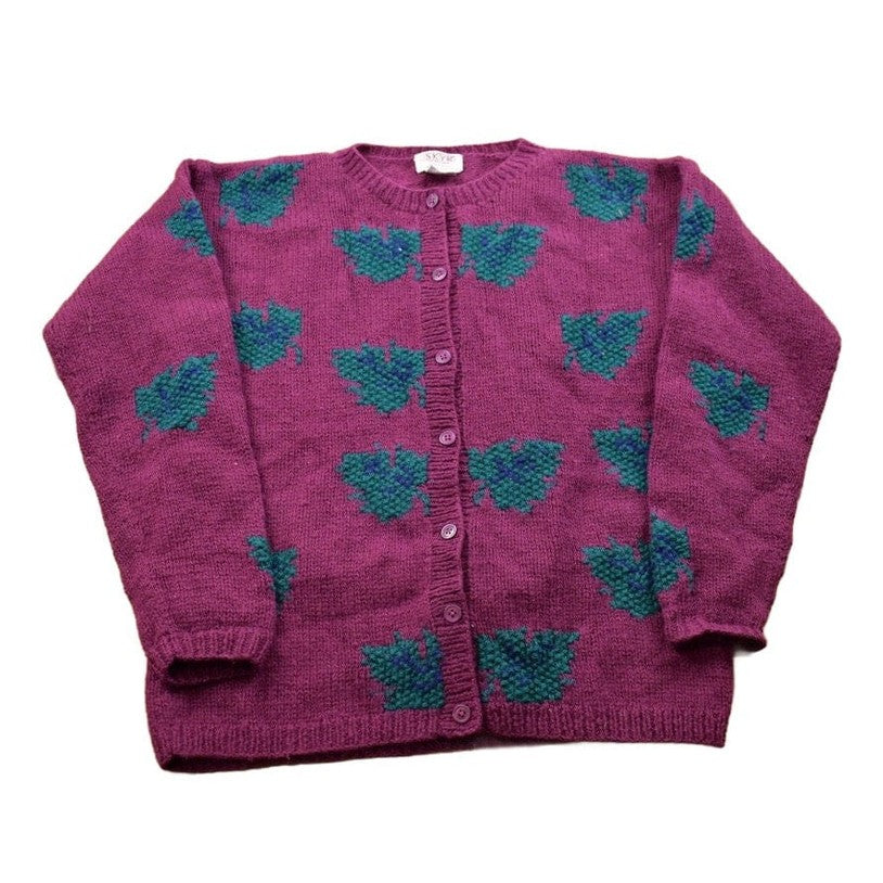 Vintage 1990s Skyr 100% Shetland Wool Knit Button Up Sweater Men's S from propervintagecanada