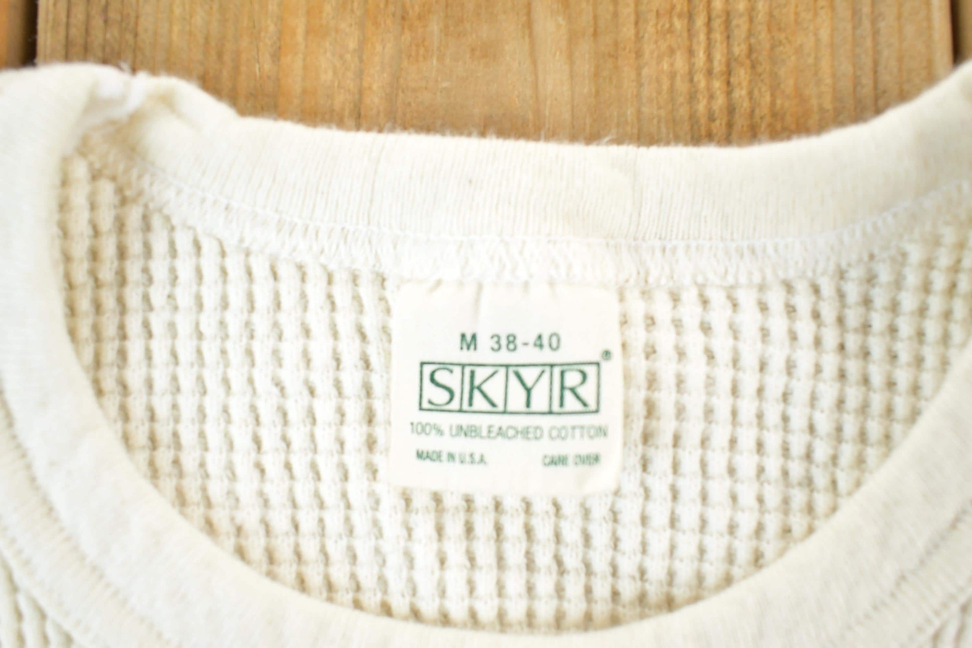 Vintage 1990s SKYR Thermal Crewneck Sweatshirt Mens M from propervintagecanada