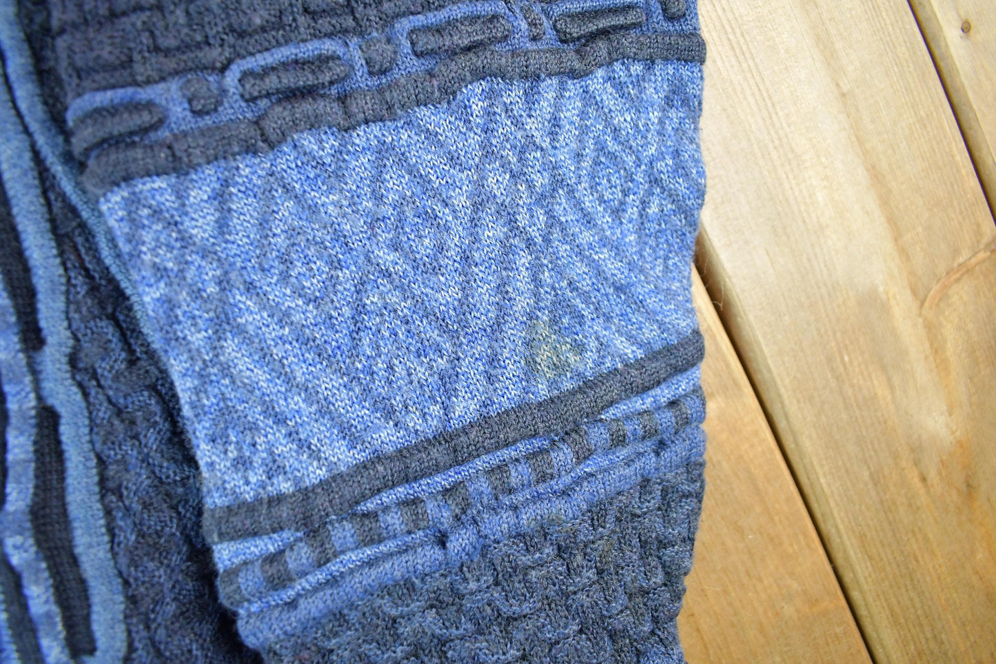 Vintage 1990s Slana 3D Cable Knit Crewneck Sweater Men's Large from propervintagecanada