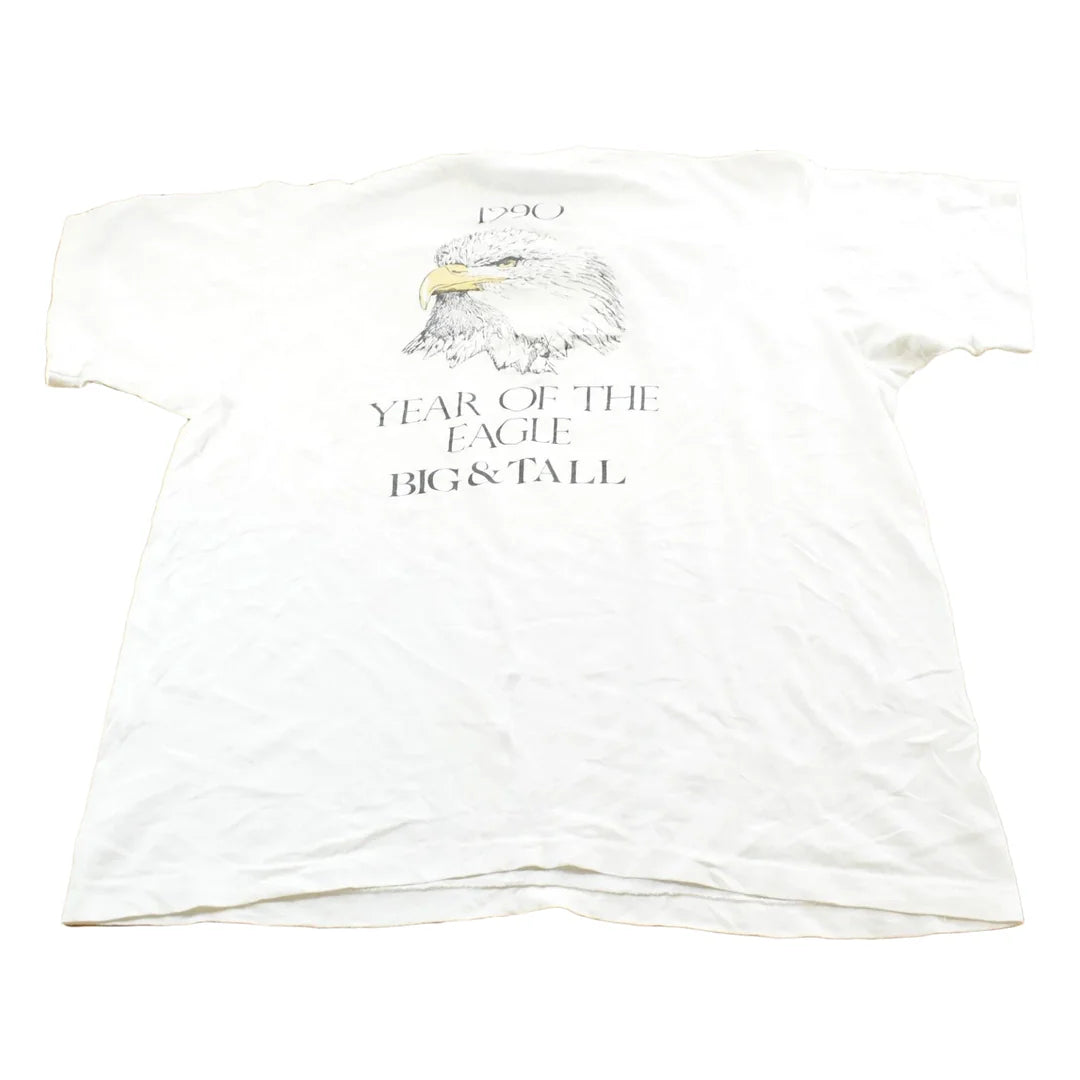 Vintage 1990s Small Town Bald Eagle Big Tall Souvenir T-Shirt Men's XL from propervintagecanada