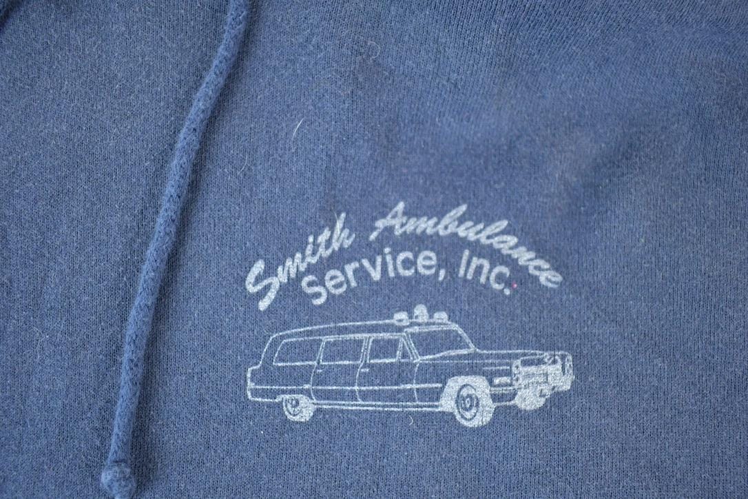 Vintage 1990s Smith Ambulance Service Souvenir Heavyweight Hoodie Sweatshirt Made In USA Men's XL from propervintagecanada