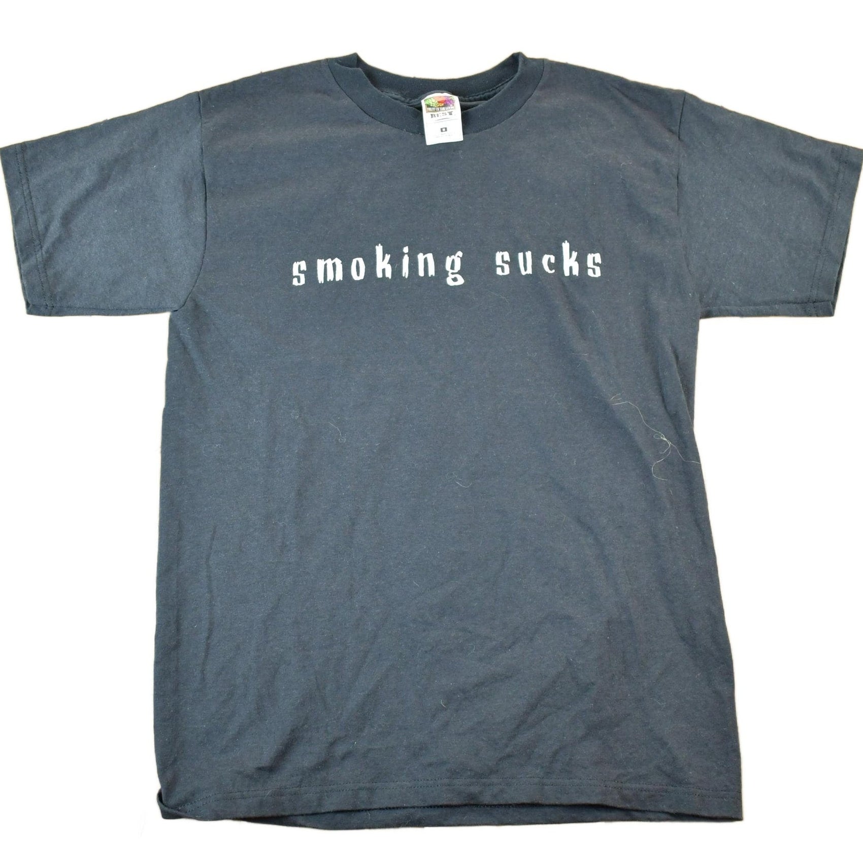 Vintage 1990s Smoking Sucks Souvenir Single Stitch Graphic Print T-Shirt Made In USA Men's Small from propervintagecanada