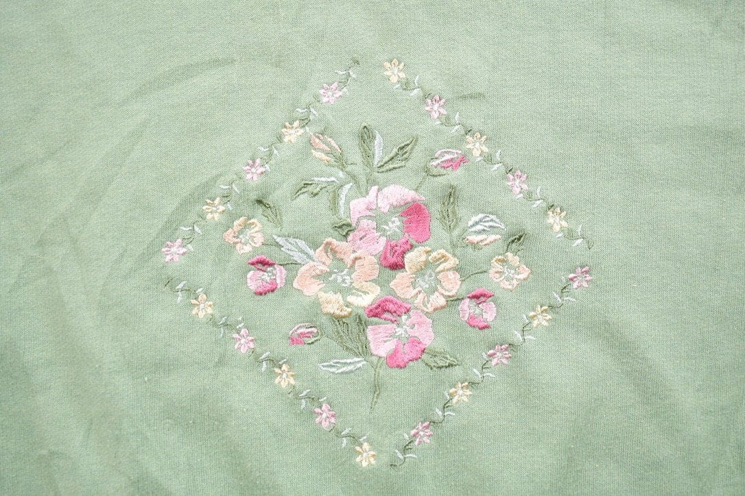 Vintage 1990s Snenanigans Floral Theme Crewneck Sweater Men's XL from propervintagecanada