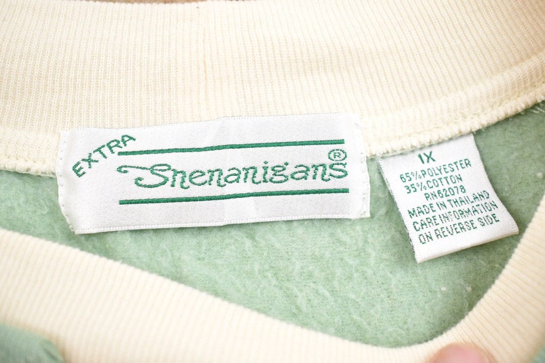 Vintage 1990s Snenanigans Floral Theme Crewneck Sweater Men's XL from propervintagecanada