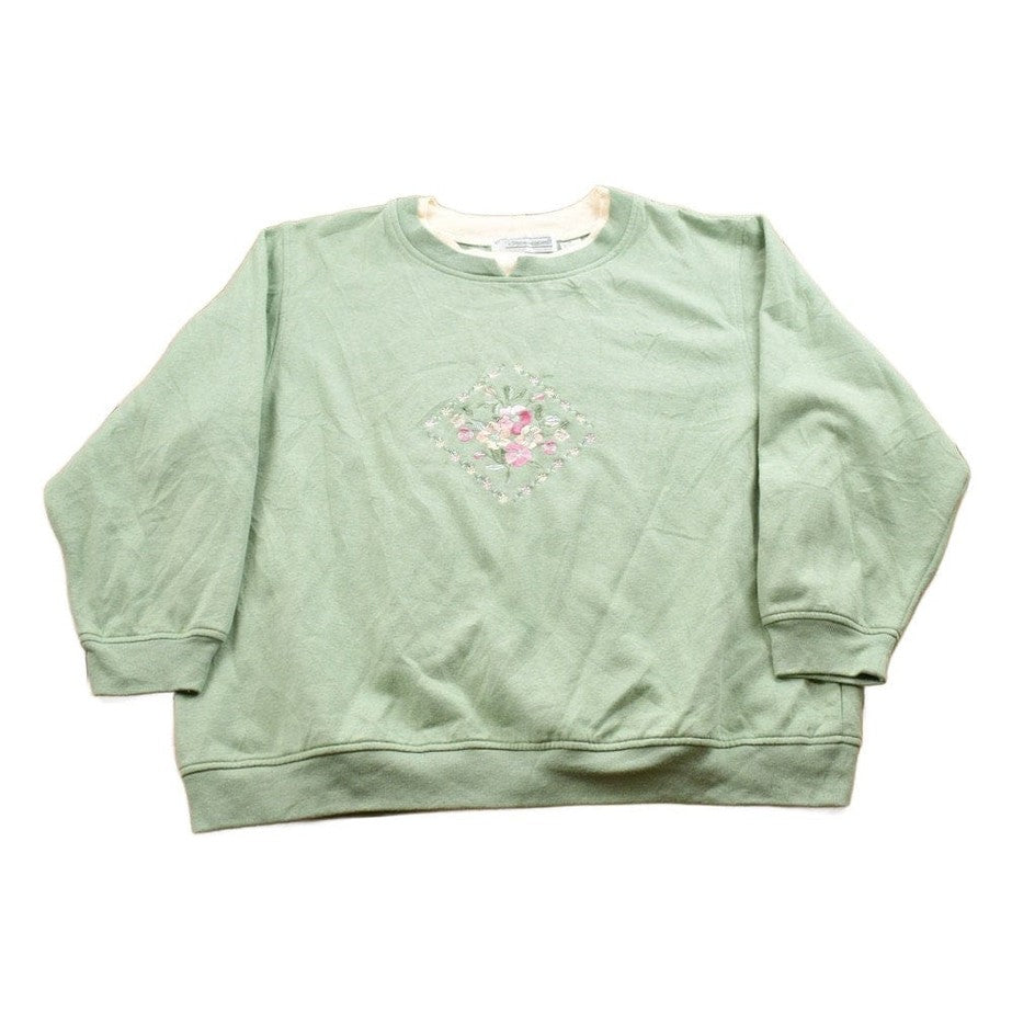 Vintage 1990s Snenanigans Floral Theme Crewneck Sweater Men's XL from propervintagecanada