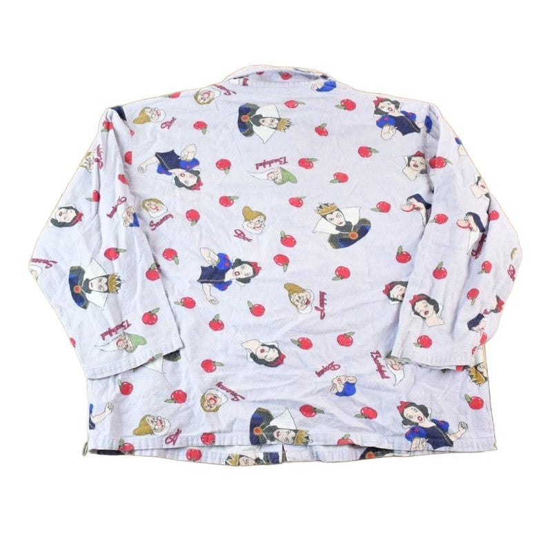Vintage 1990s Snow White Disney AOP Sleepwear Button Up Shirt Size Mens L from propervintagecanada