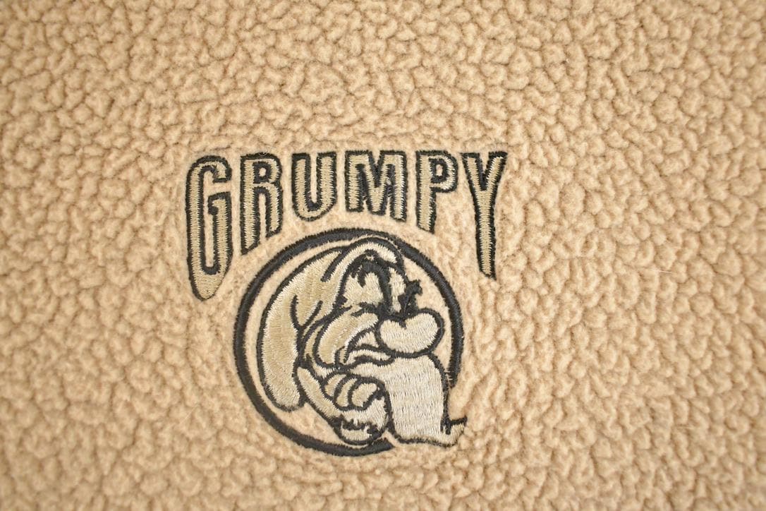 Vintage 1990s Snow White Grumpy Disney Quarter Zip Fleece Sweatshirt Men's XL from propervintagecanada