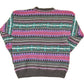 Vintage 1990s Snowflake Striped Knit AOP Crewneck Sweater Women's XL from propervintagecanada