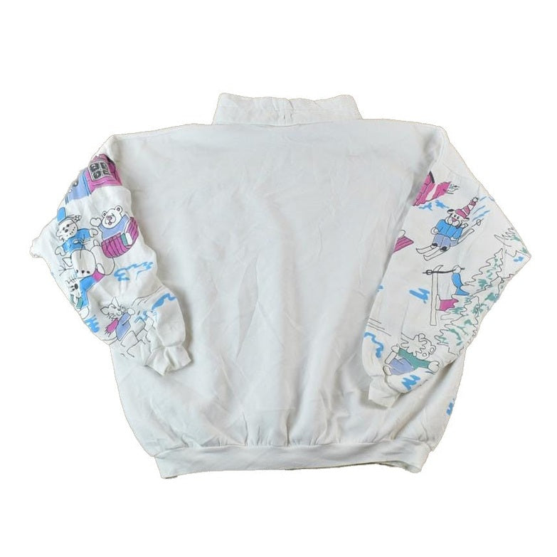 Vintage 1990s Snowman Gang Reitmans Neon Outdoorsman Crewneck Sweatshirt Men's Small from propervintagecanada