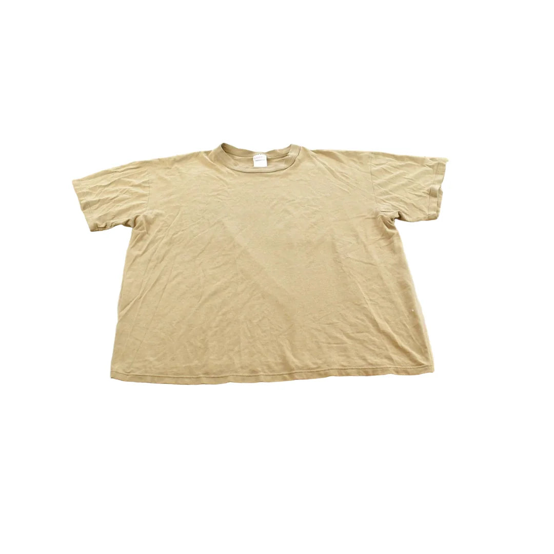 Vintage 1990s Soffe Blank Brown T-Shirt Men's XL from propervintagecanada