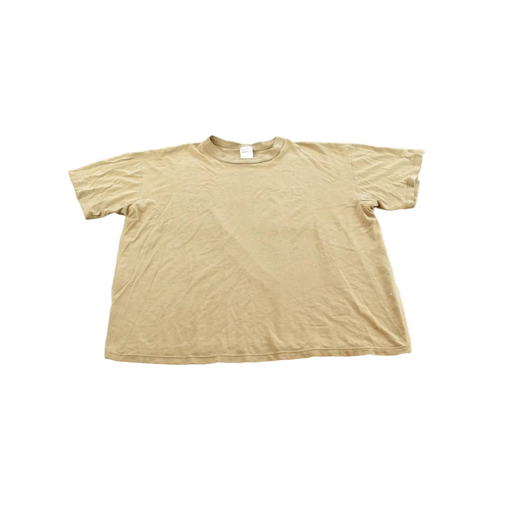 Vintage 1990s Soffe Blank Brown T-Shirt Men's XL from propervintagecanada