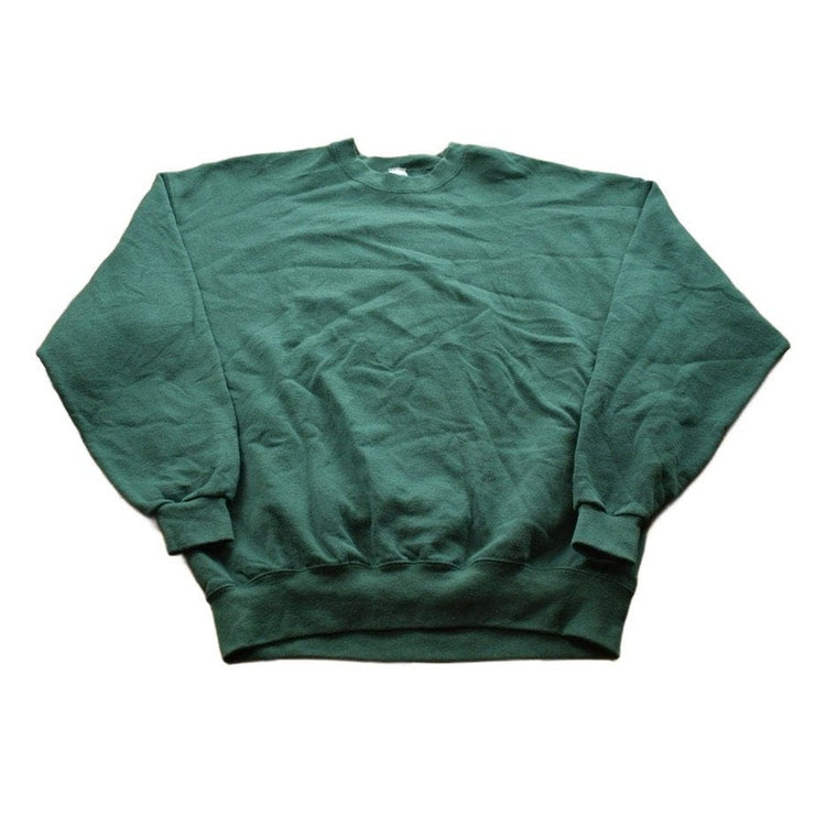 Vintage 1990s Soffe Sweats Blank Green Crewneck Sweatshirt Men's Large from propervintagecanada