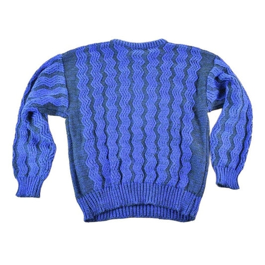 Vintage 1990s Software Knit Abstract Pattern Crewneck Sweater Mens L from propervintagecanada