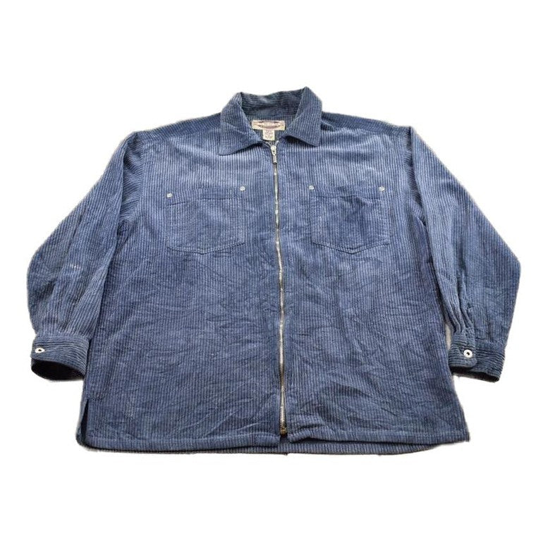 Vintage 1990s Sonoma Corduroy Zip Up Shirt Men's M from propervintagecanada