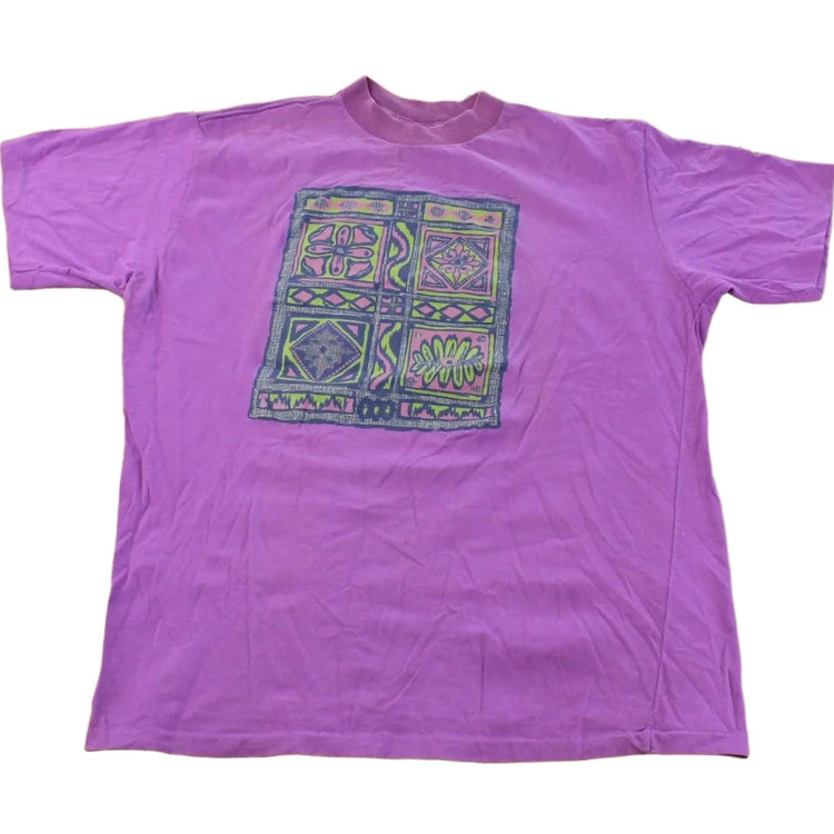Vintage 1990s South American Boho Art Souvenir T-Shirt Mens M from propervintagecanada