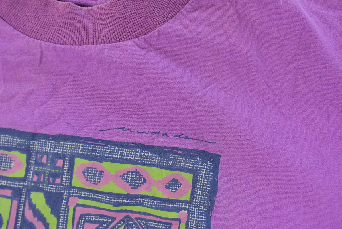 Vintage 1990s South American Boho Art Souvenir T-Shirt Mens M from propervintagecanada