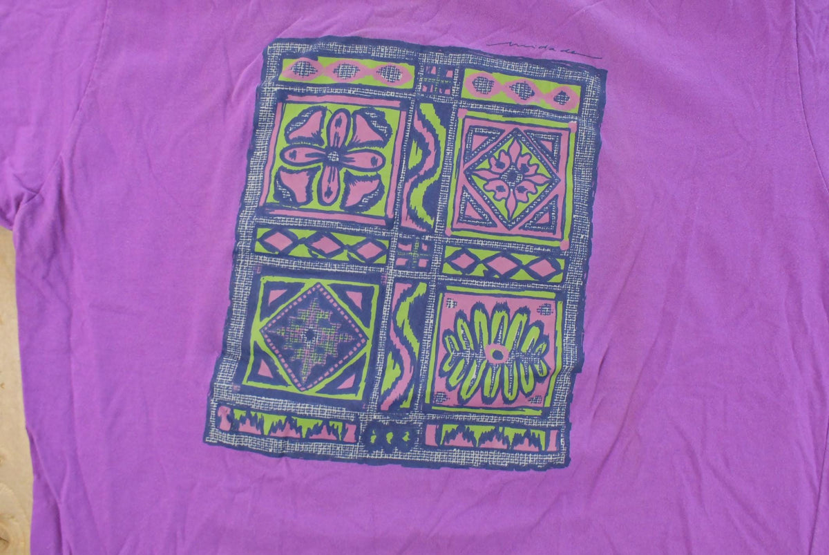 Vintage 1990s South American Boho Art Souvenir T-Shirt Mens M from propervintagecanada