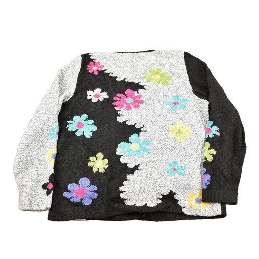 Vintage 1990s South Cotton All Over Floral Pattern Knitt Cardigan Sweater Women's S from propervintagecanada