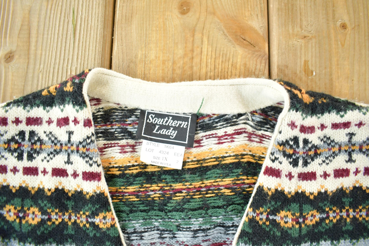 Vintage 1990s Southern Lady Knit Cardigan Sweater Vest Women's Medium from propervintagecanada