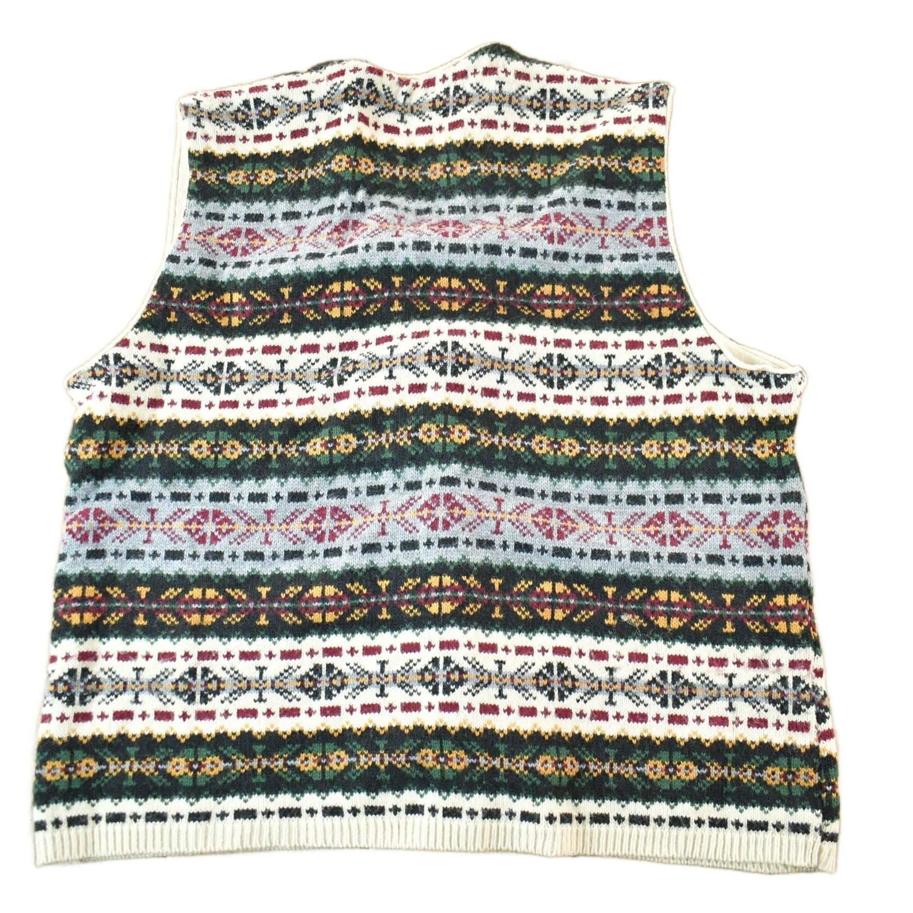 Vintage 1990s Southern Lady Knit Cardigan Sweater Vest Women's Medium from propervintagecanada