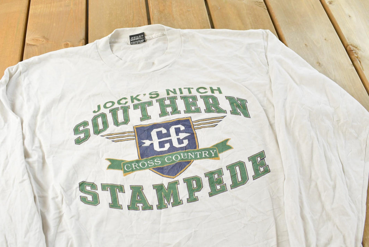 Vintage 1990s Southern Stampede Cross Country Single Stitch Long Sleeve T-Shirt Men's L from propervintagecanada