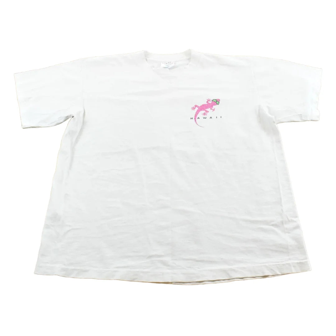 Vintage 1990s Souvenir Hawaii Gecko Decko Travel T-Shirt Men's L from propervintagecanada