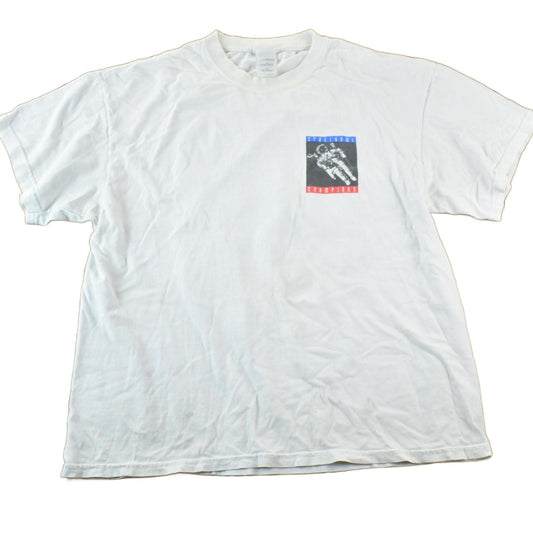 Vintage 1990s Space Bowl Champions Astronaut Souvenir Single Stitch Graphic Print T-Shirt Made In Men's XL from propervintagecanada