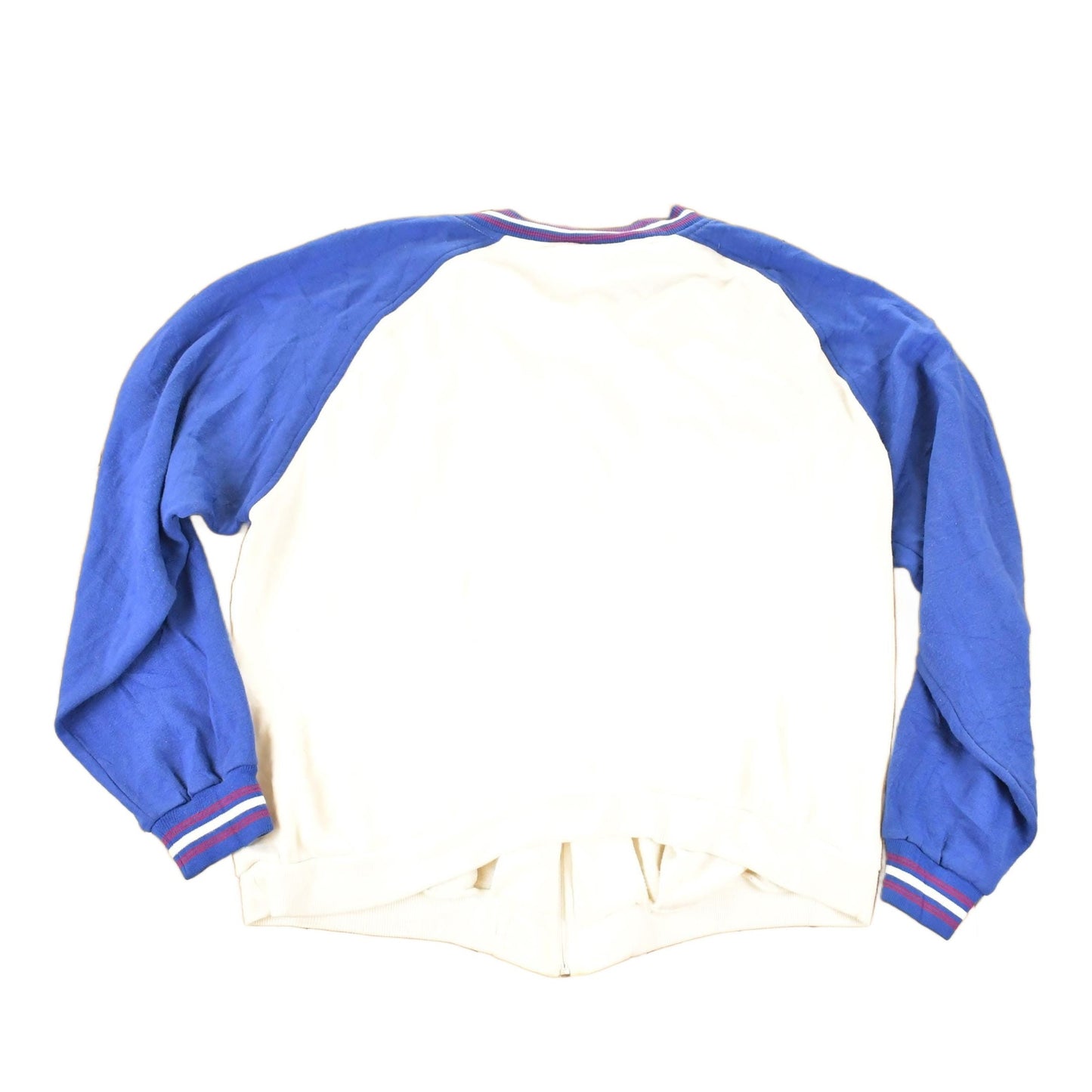 Vintage 1990s Spalding MLB Striped Full Zip Crewneck Sweatshirt Men's L from propervintagecanada