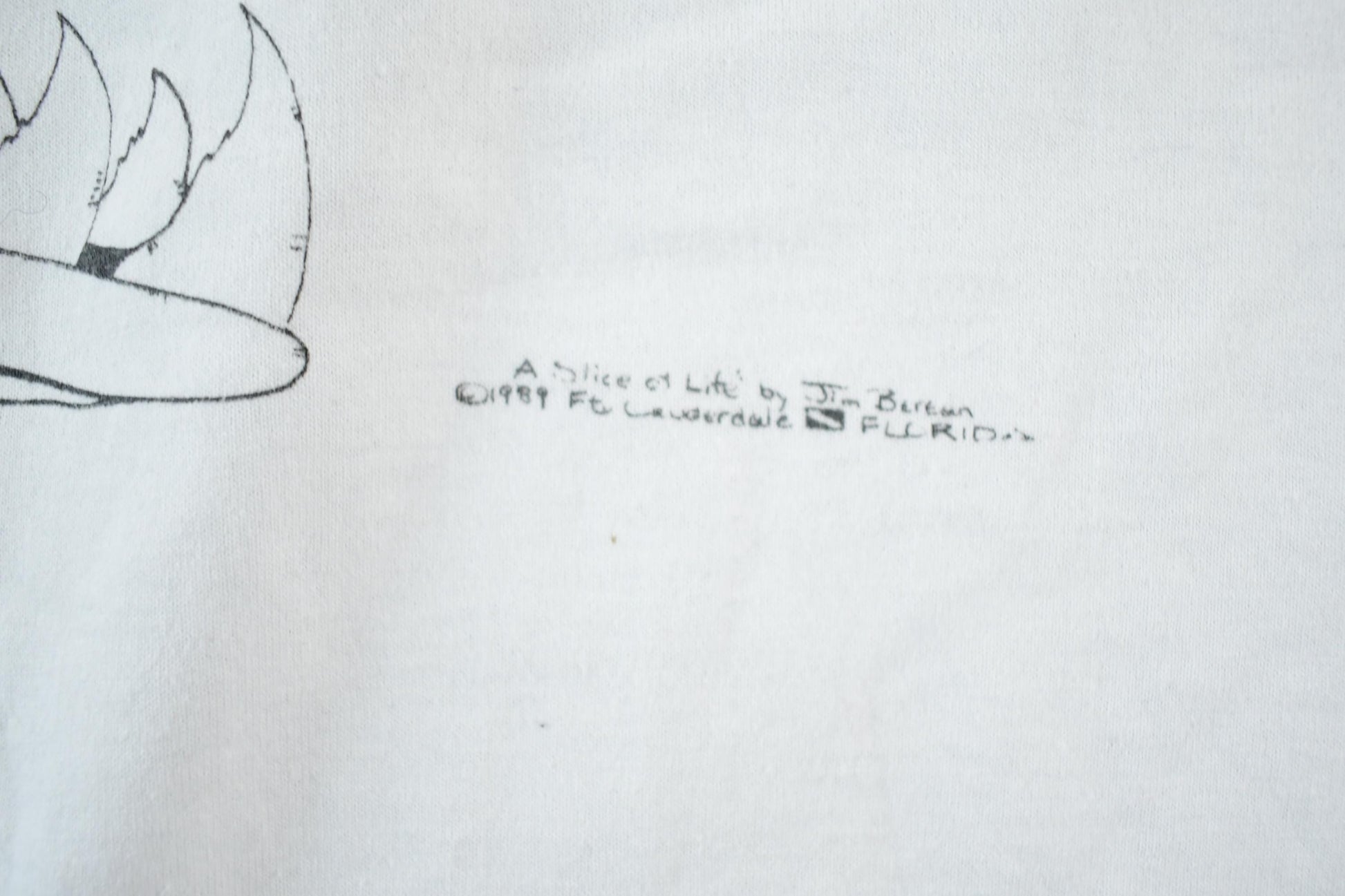 Vintage 1990s Spearfishing Cartoon Souvenir Touch Of Gold Single Stitch Graphic Print T-Shirt Men's Large from propervintagecanada