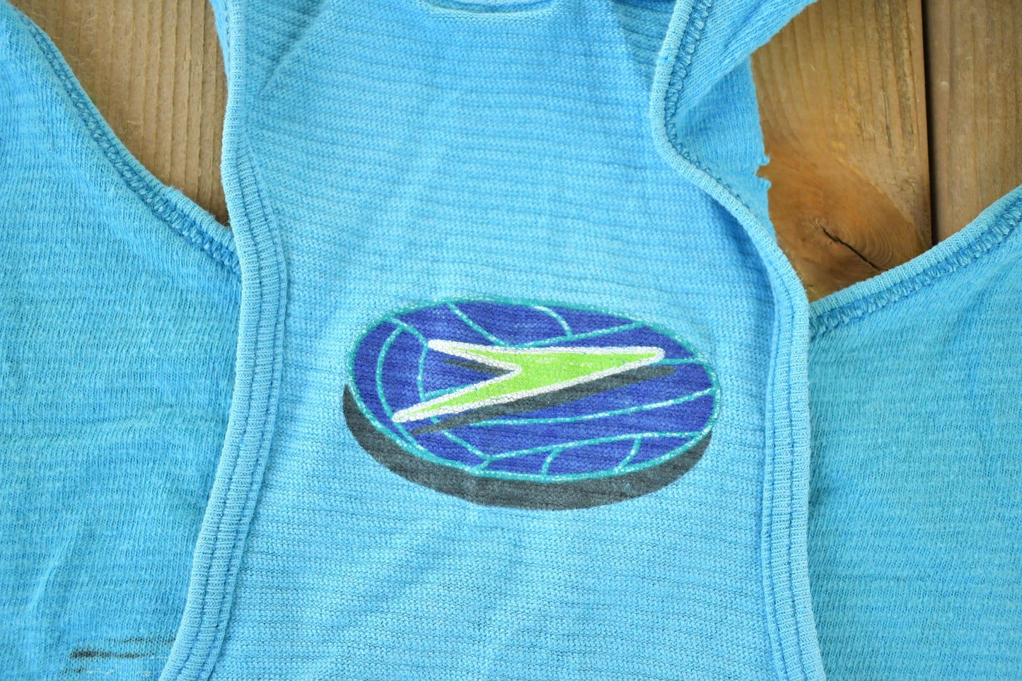 Vintage 1990s Speedo Power Volleyball Souvenir Single Stitch Graphic Print Tank Made In USA Men's Large from propervintagecanada