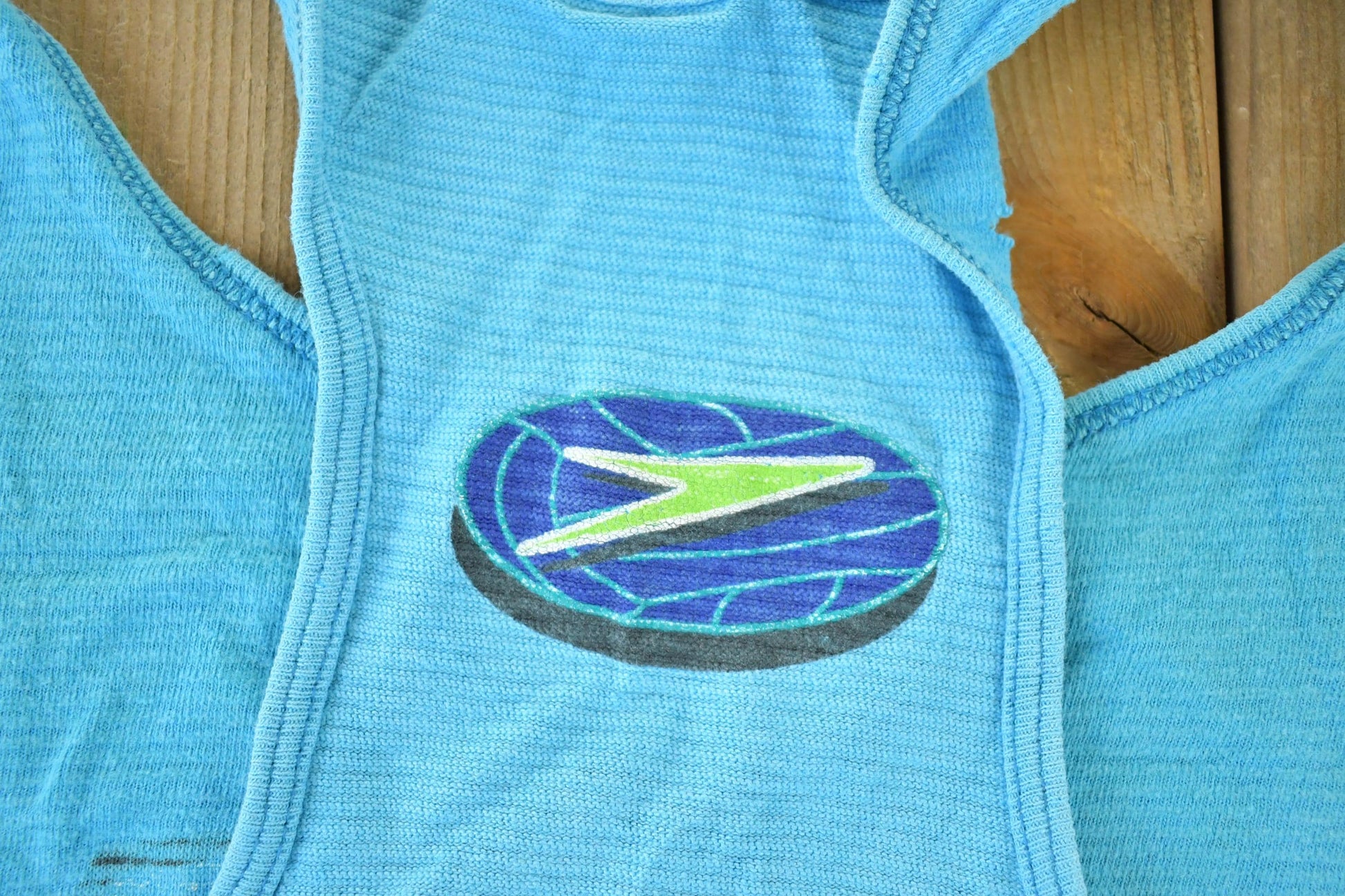 Vintage 1990s Speedo Power Volleyball Souvenir Single Stitch Graphic Print Tank Made In USA Men's Large from propervintagecanada