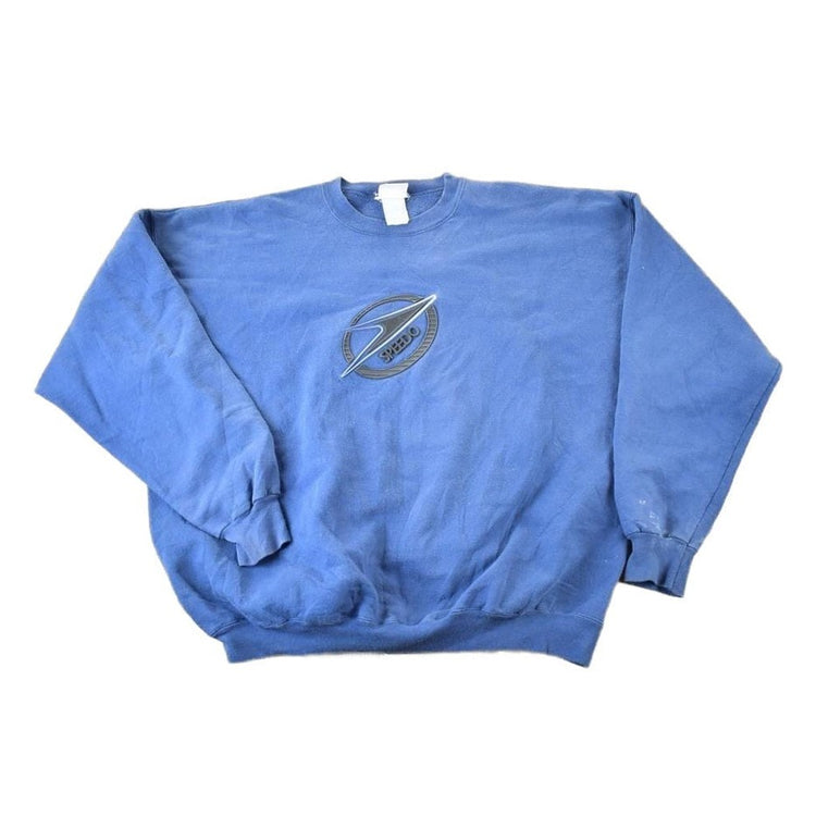 Vintage 1990s Speedo Rubber Patch Souvenir Crewneck Sweatshirt Made In USA Men's XL from propervintagecanada