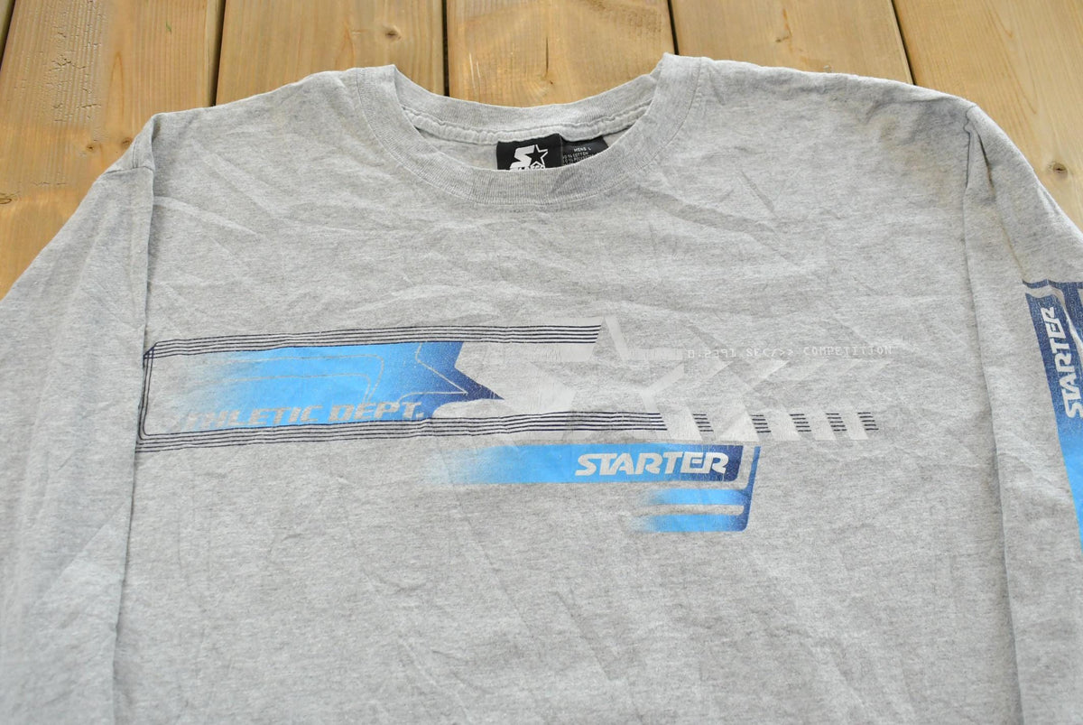 Vintage 1990s Spellout Starter Long Sleeve T-Shirt Men's Large from propervintagecanada