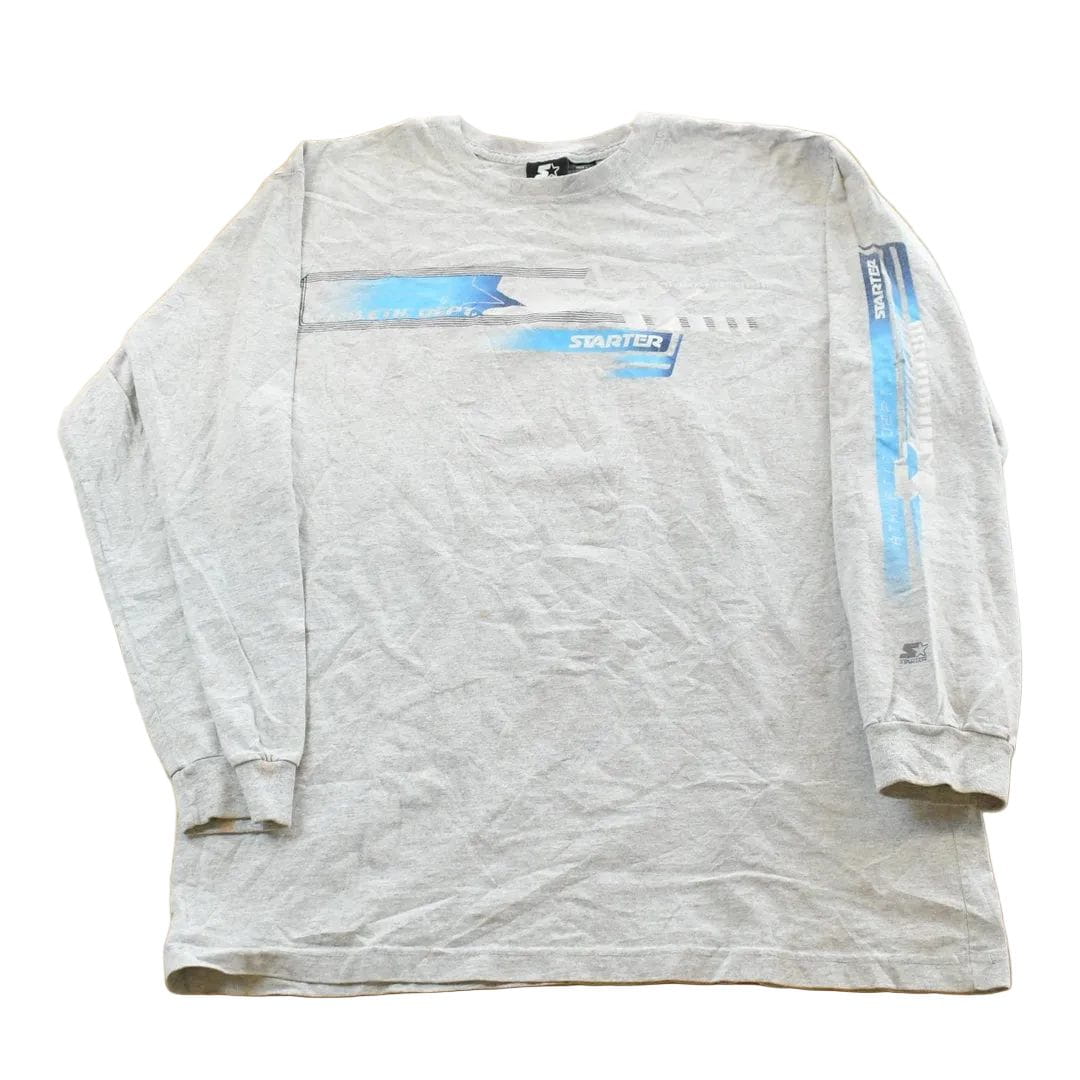 Vintage 1990s Spellout Starter Long Sleeve T-Shirt Men's Large from propervintagecanada
