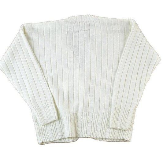 Vintage 1990s Spice Of Life Knit Perfect Mild Distress Cardigan Sweater Women's M from propervintagecanada