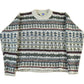 Vintage 1990s Spin Knit Abstract Pattern Crewneck Sweater Mens Small from propervintagecanada