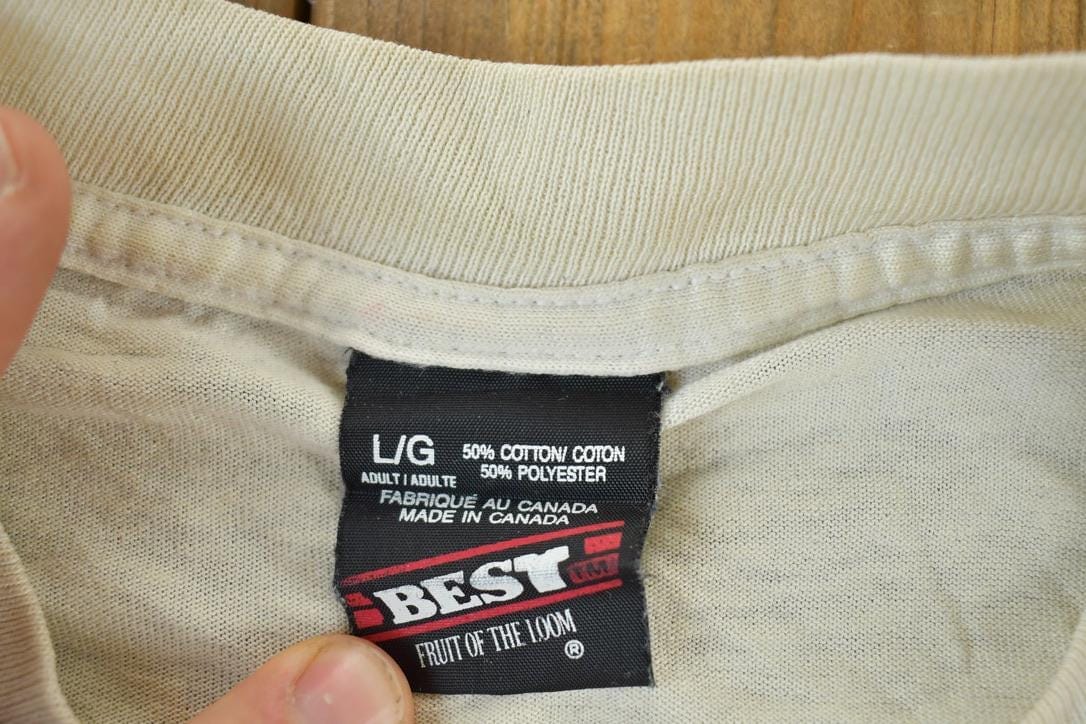 Vintage 1990s Spitz Souvenir Single Stitch Graphic Print T-Shirt Men's Large from propervintagecanada